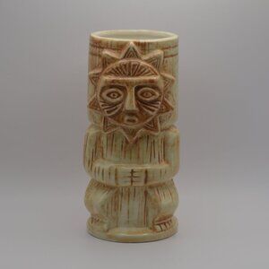 BarConic Brown and White 6.25 inch Tiki (Tiki Sun God)